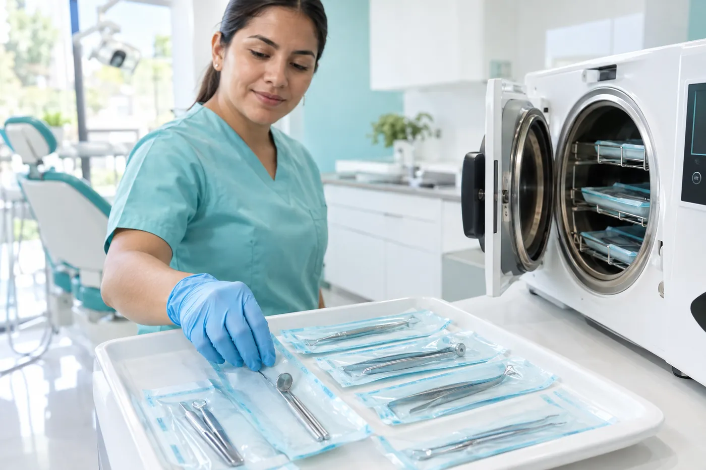 Instrumental esterilizado en bolsas selladas (imagen referencial)